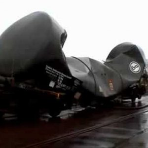 Railroad tank car vacuum implosion - YouTube