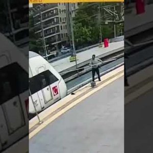 Tren camı temizlerken elektrik çarpması